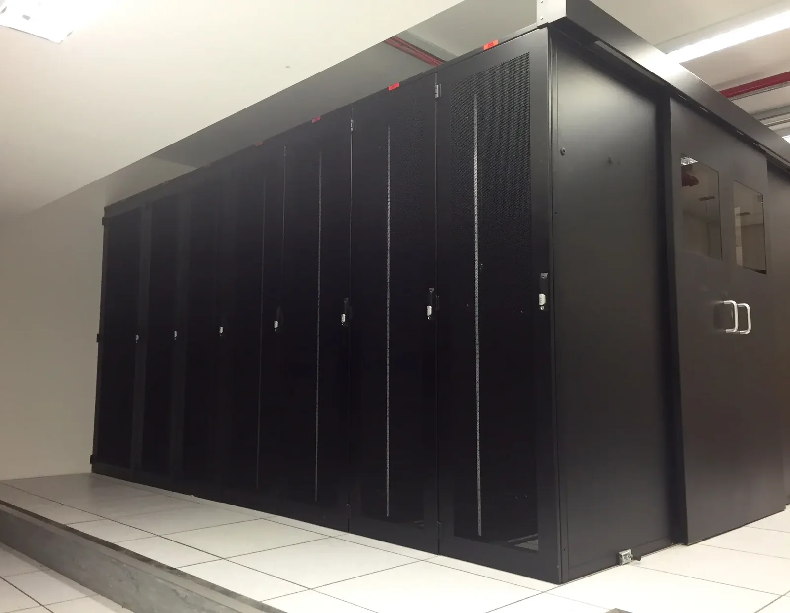 Contained server cabinet pod inside the Nottingham facility